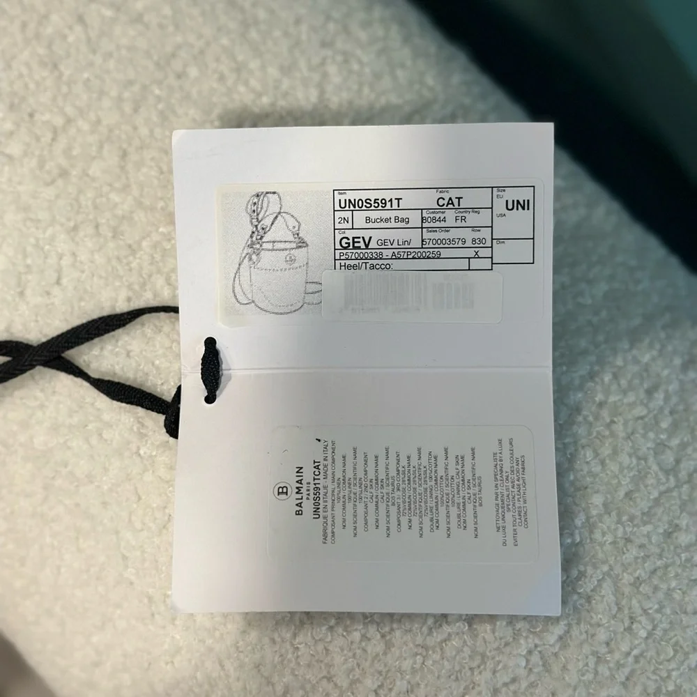 Balmain Black and Tan Bucket Shoulder Bag - Picture 3 of 7